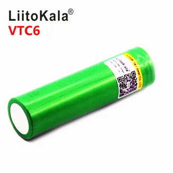 Liitokala 3.7 V 18650 3000mAh VTC6 Li-ion Baterija 30A biudžeto Įvykdymo patvirtinimo US18650VTC6 Įrankiai, akumuliatoriai