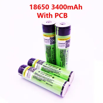 Liitokala originalus 18650 3400mAh baterija 3,7 V ličio-jonų Rechargebale PCB saugomų NCR18650B baterija