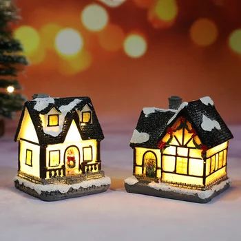 Linksmų Kalėdų LED Žibintai, Pakabučiai Lašas Papuošalai Kalėdų Stalo Dekoracija Namuose Kalėdų Dovanos Navidad Noel Naujųjų Metų 2021