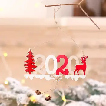Linksmų Kalėdų Mediniai Santa Claus Briedžių Ornamentu Kalėdų Stalo Dekoro Namai 2020 Neol Gimdymo Cristmas Dekoro Naujųjų Metų 2021