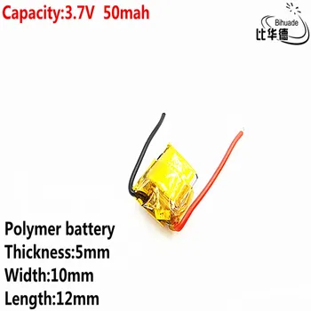 Litro energijos baterija Gera Qulity 3,7 v ličio polimero baterija 50mah 501012 tinka I7 