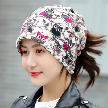 LongKeeper Mados Moterų Žiemos Skrybėlę Prekės Medvilnės Kepurės Šalikas 4 Naudoti Atsitiktinis Suaugusiųjų Rudenį Mergina Beanies Skullies Atsitiktinis variklio Dangčio