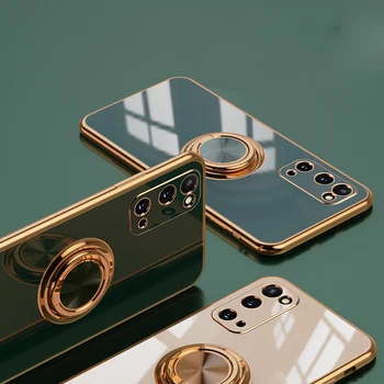 LOVECOM Magnetinio Atramą atsparus smūgiams Telefono dėklas Samsung S20 FE S20 Plus Ultra Piršto Žiedą, Minkštos Prabangos Apkalos Galinį Dangtelį
