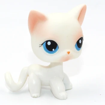 LPS KATĖ Retas pet shop žaislai cat #64 mini trumpų plaukų nuolatinis rausva balta katytė mėlynos akys vaikui, dovana, žaislai paveikslas originalas