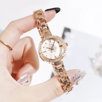 Lvpai Prabangos Prekės Ženklo Moterų Suknelė Laikrodžiai Mados Geometrinis Bangle Apyrankės Kvarcinis Laikrodis Ponios Riešo Žiūrėti Rožinė Aukso Laikrodžiai