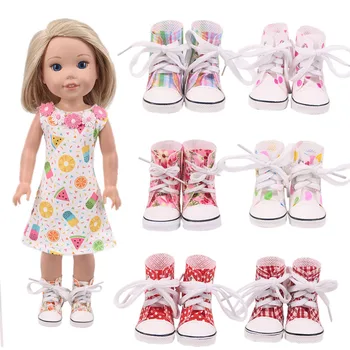 Lėlės Batus, Drabužius, 5Cm High-top Drobė Batai Batai 14.5 Colių Nancy American Doll&BJD EXO Lėlės Mūsų Kartos mergaičių Žaislas Dovana