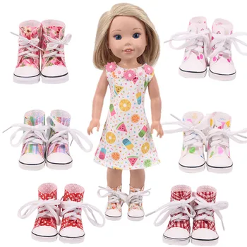 Lėlės Batus, Drabužius, 5Cm High-top Drobė Batai Batai 14.5 Colių Nancy American Doll&BJD EXO Lėlės Mūsų Kartos mergaičių Žaislas Dovana