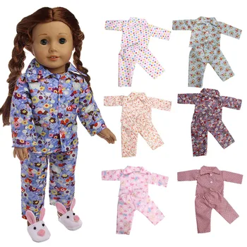 Lėlės Drabužių 14 Stilių Pižama Tinka 18 Colių American Doll&43 Cm Kūdikio New Born Lėlės Gamybos Gamybos Baby Girl Žaislas