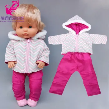Lėlės drabužių 40cm Nenuco outwear Ropa y su Hermanita 16 colių baby doll striukė, kelnės