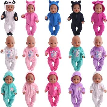 Lėlės Drabužių Vienaragiai Mielas Triušis Pižama Panda Nightgowns Tinka 18 Colių Amerikos&43 Cm Baby Doll Kartos Kalėdų mergaičių Žaislas