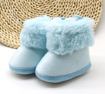 Ma&Baby 0-18M Naujagimiui Kūdikių Mergaičių Sniego Batai Anti-Slip Žiemą Šiltas Nėrinių Dirbtiniais Kailiais Batai