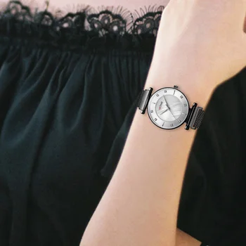 Mada Moterims Žiūrėti Kvarcinis laikrodis su Magnetine Sagtimi Paprastas Klasikinis Verslo Žiūrėti Moterų, Mergaičių H9