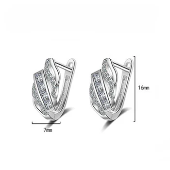 Mados 925 sterling silver crystal Stud Auskarai Geometrinių Dizaino Auskarai Moterims Grynas Korėja Papuošalai 2020 Naujas oorbellen
