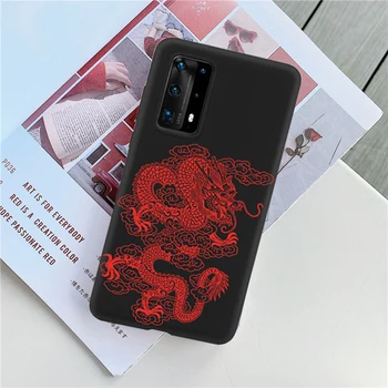 Mados Dragon Modelio Telefoną Atveju Huawei P 20 30 40 Lite Garbę 8X 9X 10 20 ProMate 20 30 Lite Y9 P-smart 2019 Nova 5t Apima