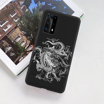 Mados Dragon Modelio Telefoną Atveju Huawei P 20 30 40 Lite Garbę 8X 9X 10 20 ProMate 20 30 Lite Y9 P-smart 2019 Nova 5t Apima