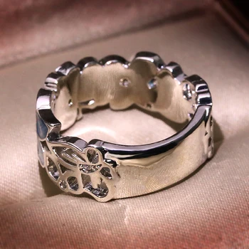 Mados Gėlių Žiedai Moterims Kubinių Zirconia Žiedas Šalis, Juvelyrikos, Emalio, žiedas, papuošalų aukštos kokybės