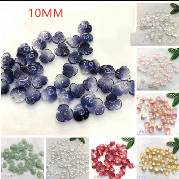 Mados kristalų mišrios spalvos 10mm gėlių formos 