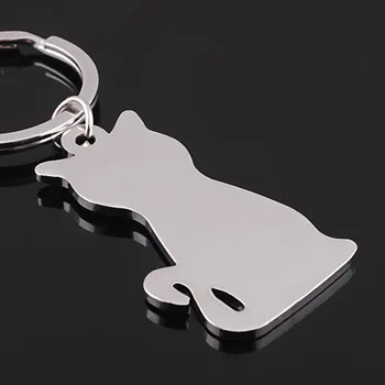 Mados Kūrybos Katė Keychain Metalo, Raktų Žiedas Key Chain automobilio raktų žiedas Išskirtinį kūrybos dovanos