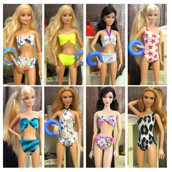 Mados maudymosi kostiumėlį, Barbie Lėlės Drabužiai Bikini Bebe Žaislai Mergaitėms Lėlės Reikmenys, Žaislai Vaikams, maudymosi Kostiumėliai, 18 Colių Lėlės