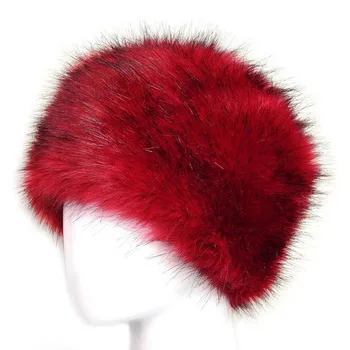 Mados Moterų Lady Dirbtiniais Fox Fur Kazokų Stilius Rusijos Žiemos Skrybėlės Šilta Kepurė