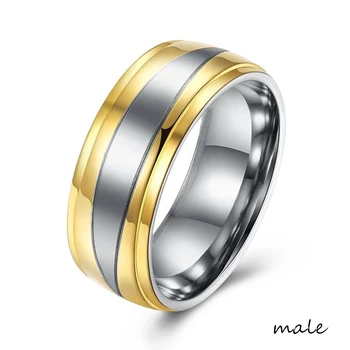 Mados Nerūdijančio Plieno Vestuvinį Žiedą, Paprastas Dizainas Cirkonis Pora Žiedas, Skirtas Moterų ir Vyrų Papuošalai Meilužio Dovana