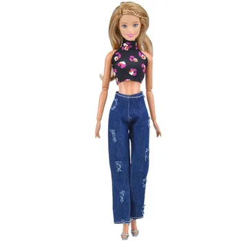 Mados Vasaros Atsitiktinis Komplektai Barbie, 1/6 BJD Doll Drabužių Priedai Žaisti Namuose Padažu