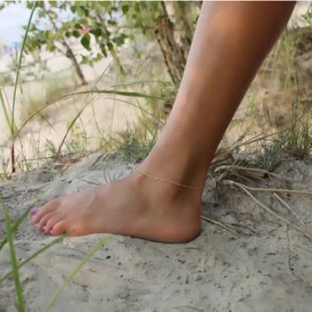 Mados vasaros barefoot paplūdimys dvigubai granulių kutas apyrankę anklet pėdų papuošalai anklet kojų čiurnos apyrankės anklets moteris
