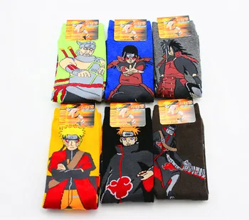 Magija Anime Naruto Cosplay Pliušinis Kojinių Žaislai Vyrų kojinės Prekės Asmeninį Medvilnės Animacinių filmų Uzumaki Naruto Pav Kojinės Nemokamai Dydis