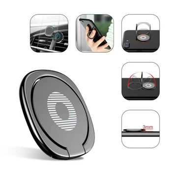 Magnetiniai Mini Automobilio prietaisų Skydelio Laikiklio Žiedas Telefono automobilinį Laikiklį Universalus IPhone Samsung Oneplus 7 Pro Automobilio Laikiklis Stovėti Parama