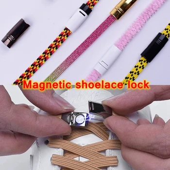 Magnetinio Batraiščių Metalo Lock Sagtis Tinka visų rūšių Tingus batų raišteliais Sagtis Vaikui Suaugusiųjų Atsitiktinis Unisex Ne Kaklaraištis Batraištis