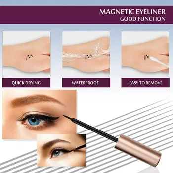 Magnetinio Blakstienos ir Magnetinis akių kontūro Rinkinys,3 Poros Daugkartinio naudojimo Natūralaus Magnetinio blakstienas ir Magnetinis akių kontūro su Pincetu