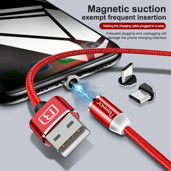 Magnetinio USB Laidas, Greito Įkrovimo USB C Tipo Kabelis Magnetas Įkroviklis, Micro USB Laidas, Mobilusis Telefonas, Kabelis USB Laidas iphone Samsung