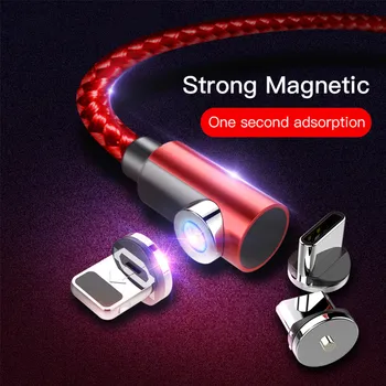 Magnetinis Įkroviklis, Micro USB C C Tipo Kabeliai, Huawei P40 iPhone XR 11 Magnetinio Įkrovimo Greitai Magnetas Kabeliai, Telefonų Įkrovimo Laidas