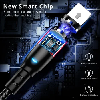 Magnetinis Įkroviklis USB Micro USB Kabelį, Tipas C, Greitas Įkrovimas, 