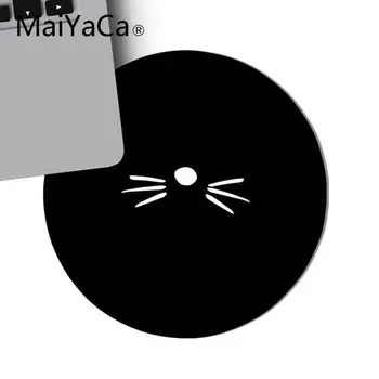 MaiYaCa Miau mielas mielas katė Klaviatūra, Žaidimų MousePads Anti-Slip Nešiojamojo KOMPIUTERIO Pelės Padas Kilimėlis 220x220mm Apskrito Pelės Mygtukai