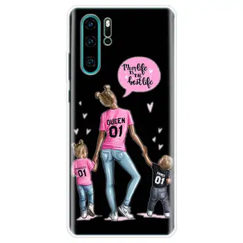 Mama ir Kūdikis Tėtis Padengti Telefoną Atveju Huawei P40 30 P20 Mate 30 20 10 Pro P10 Lite P Smart Z 2019 Coque 