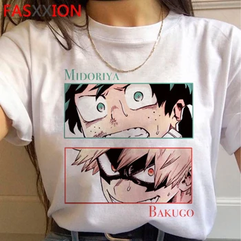 Mano Herojus akademinės bendruomenės Bakugou T-shirt Vyrai Mielas Anime Boku No Herojus akademinės bendruomenės T Shirt Cool Todoroki Grafinis Marškinėlius Hip-Hop Top Tees Vyras