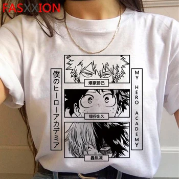 Mano Herojus akademinės bendruomenės Bakugou T-shirt Vyrai Mielas Anime Boku No Herojus akademinės bendruomenės T Shirt Cool Todoroki Grafinis Marškinėlius Hip-Hop Top Tees Vyras
