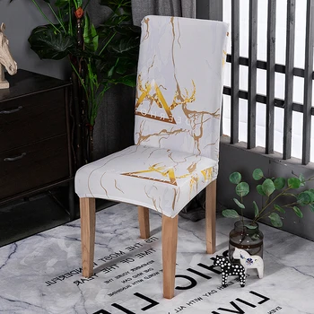 Marmuras balta vestuvinė kėdės apima valgomasis office pokylio kėdžių užvalkalai, elastinga medžiaga