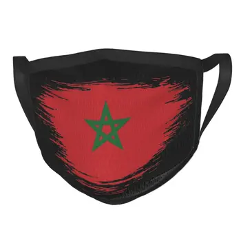 Marokas-Ne Vienkartiniai Burnos, Veido Kaukė Maroko Vėliavos Stabdžių Migla Apsauga Nuo Dulkių Kaukė Apsaugos Kaukę, Respiratorių Burną, Mufelinė