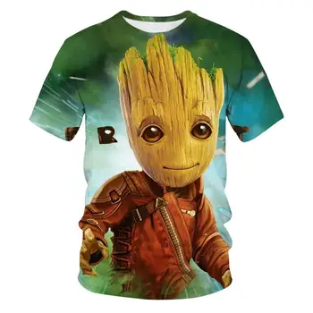 Marškinėliai, Juokinga Globėjai Galaxy GROOT Vasarą Vaikai 3D T-shirt Spausdinti marškinėliai Berniukams, Mergaitėms 4-20 Metų Tshirts harajuku