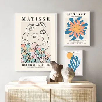 Matisse Gėlių Plakatas Abstrakčiai Tropinių Augalų Paveikslai Tapyba Minimalistinio Sienos Menas Spausdinti Šiuolaikinės Vaizdą, Skirtą Kambarį Namuose Deco