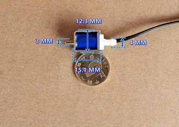 Maža mini Electric Solenoidinis Vožtuvas Išmetimo Vožtuvas ,DC 3V-5V solenoid valve Normaliai Atviras N/N Oro Vožtuvas Stebėti