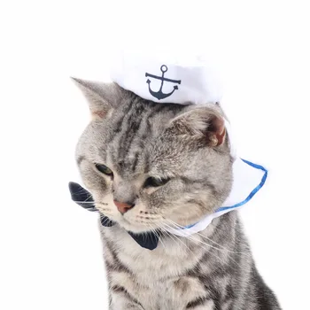 Mažas Katės Skrybėlę Cosplay Kostiumų Šunys Kačiukas Juokinga Priedai Mažylis Pet Skrybėlę Priedai Sailor Apranga vetement pokalbių