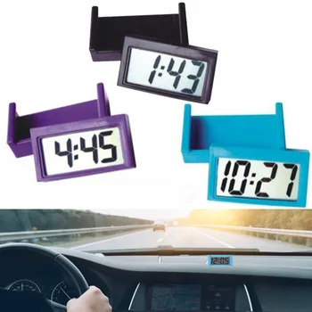 Mažas Lipnios Automobilių Stalo Laikrodis Elektroninis Žiūrėti Gabaritai Skaitmeninis LCD Ekranas