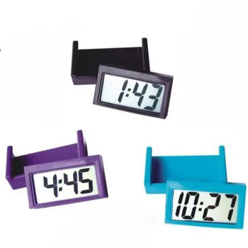 Mažas Lipnios Automobilių Stalo Laikrodis Elektroninis Žiūrėti Gabaritai Skaitmeninis LCD Ekranas