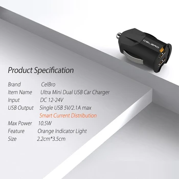 Mažiausia Mini USB Automobilinis Įkroviklis Adapteris 2A Automobilinis USB Įkroviklis Mobilusis Telefonas Dual USB Automobilinis-kroviklis Auto Mokestis 2 prievadas, skirtas iPhone Samsung
