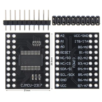 MCP23017 Serial Interface Modulis IIC I2C SPI MCP23S17 Dvikryptis 16-Bitų I/O Expander Smeigtukai 10Mhz Serial Interface Modulis MCP