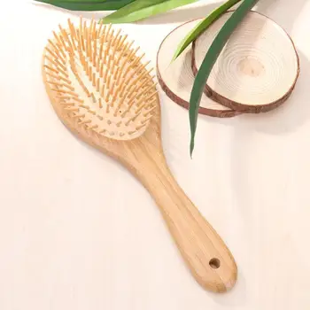 Mediniai Bambuko Masažas Šukos Anti-static Plaukų Ventiliacijos Šepečiai Priežiūros Oro Pagalvės Plaukų Masažas Šukos Galvos Masažas Hairbrush