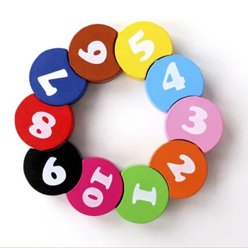 Mediniai Žaislai Mokymosi Numeris Spalvinga 1-10 Apjuostame Threading Vaivorykštė Skaitmeninis Duobute Matematikos Montessori Švietimo Žaislai, Dovanos